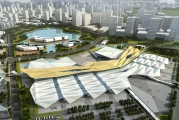 石家莊國際會(huì)展中心300mm電動(dòng)梭形百葉遮陽工程